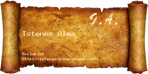 Istenes Alma névjegykártya